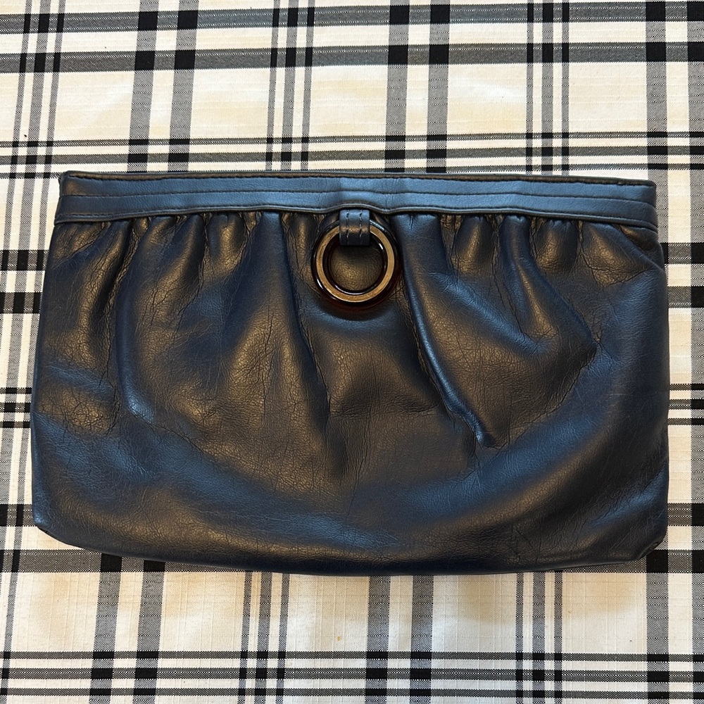 Chic Black Leather Clutch